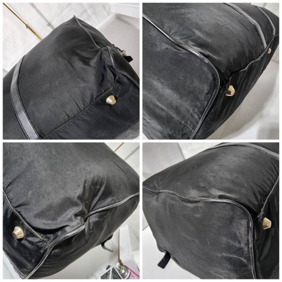 Authentic Prada Saffiano-Trimmed Tessuto Nylon Duffle Bag Black 60cm - Picture 11 of 15